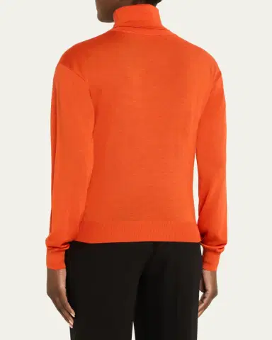 Saint Laurent Cashmere-Silk Turtleneck Sweater | Thumbnail 4 Saint Laurent Cashmere-Silk Turtleneck Sweater | Thumbnail 4