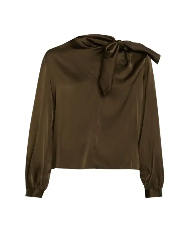 Ramy Brook Harry Tie-Neck Silk Blouse