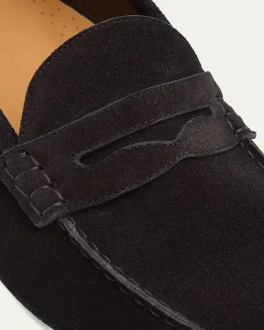 Ralph Lauren Purple Label Men's Collins Suede Penny Loafers | Thumbnail 4