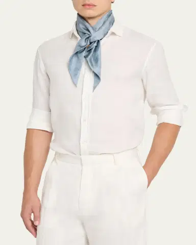 Giorgio Armani Men's Silk Neck Scarf | Thumbnail 3