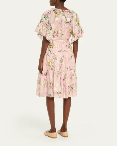 Kobi Halperin Chase Tiered Floral-Print Fil Coupe Dress | Thumbnail 3