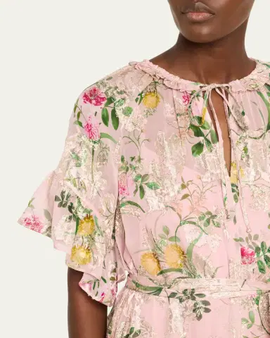 Kobi Halperin Chase Tiered Floral-Print Fil Coupe Dress | Thumbnail 5