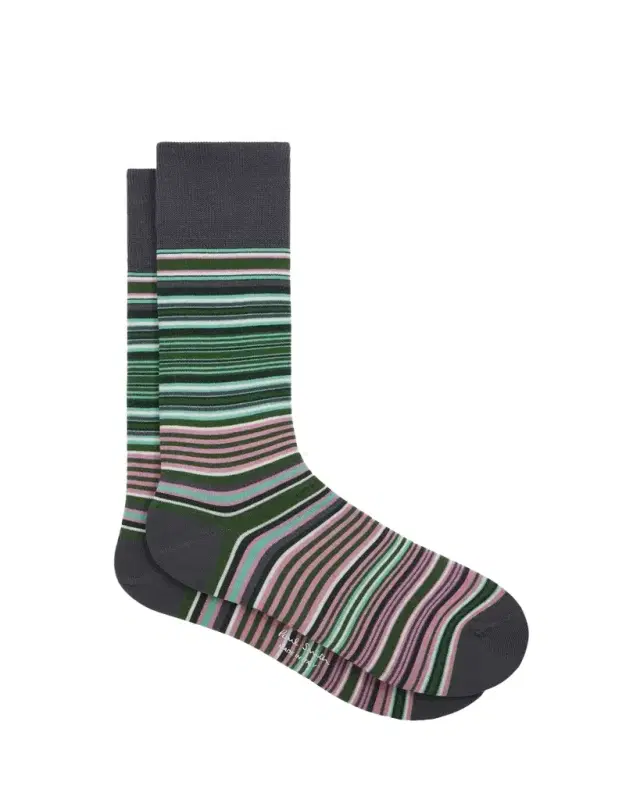 Men's Kahn Fashion Signature Stripe Crew Socks