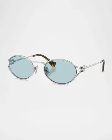 Miu Miu MU 52YS Metal Oval Sunglasses | Thumbnail 2 Miu Miu MU 52YS Metal Oval Sunglasses | Thumbnail 2