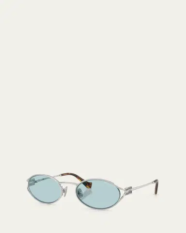Miu Miu MU 52YS Metal Oval Sunglasses | Thumbnail 5 Miu Miu MU 52YS Metal Oval Sunglasses | Thumbnail 5