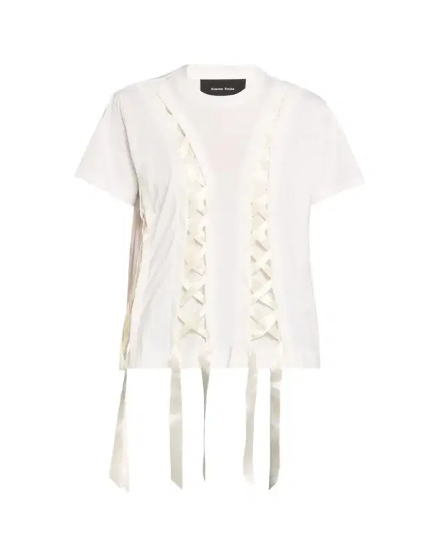 Unraveling Ribbon Cotton Jersey T-Shirt