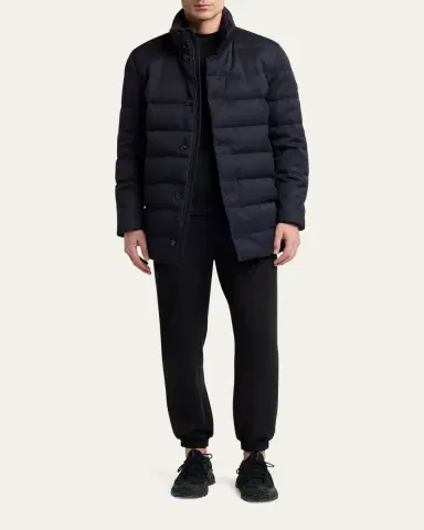 Moncler Men's Quilted Down Long Parka with Hood | Thumbnail 2
