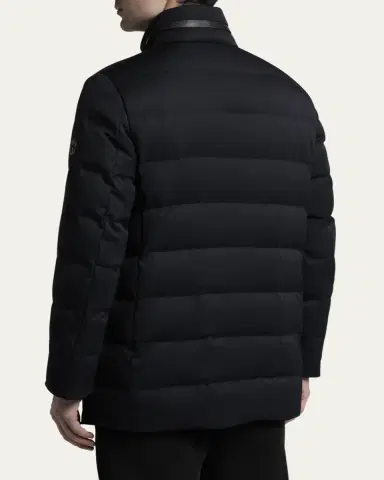 Moncler Men's Quilted Down Long Parka with Hood | Thumbnail 3