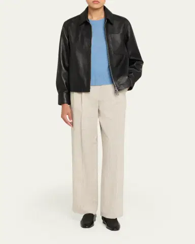 OFFICINE GÉNÉRALE Rhea Lambskin Leather Jacket | Thumbnail 2