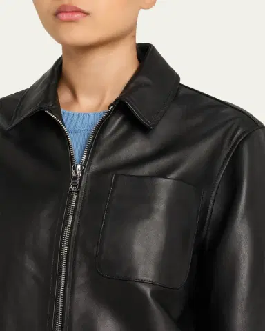OFFICINE GÉNÉRALE Rhea Lambskin Leather Jacket | Thumbnail 5