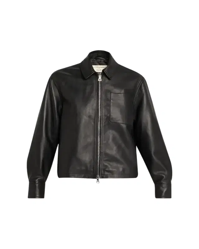 Officine Generale Rhea Lambskin Leather Jacket