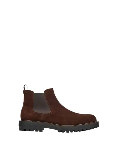 Prada Men's Folder Suede Crepe Lug-Sole Chelsea Boots | Thumbnail 1