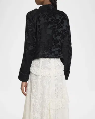 Chloé Jacquard Velvet Single-Breasted Jacket | Thumbnail 2 Chloé Jacquard Velvet Single-Breasted Jacket | Thumbnail 2