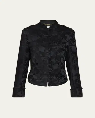 Chloé Jacquard Velvet Single-Breasted Jacket | Thumbnail 5 Chloé Jacquard Velvet Single-Breasted Jacket | Thumbnail 5