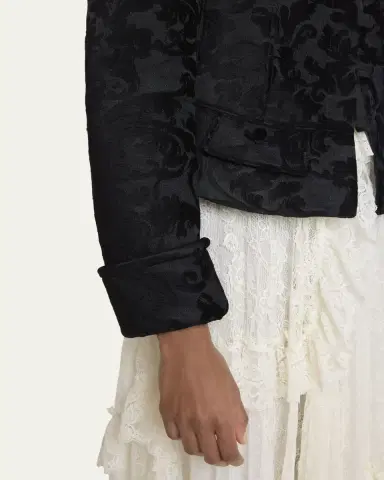 Chloé Jacquard Velvet Single-Breasted Jacket | Thumbnail 9 Chloé Jacquard Velvet Single-Breasted Jacket | Thumbnail 9