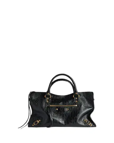 Balenciaga Le City Medium Croc-Embossed Leather Top-Handle Bag | Thumbnail 1