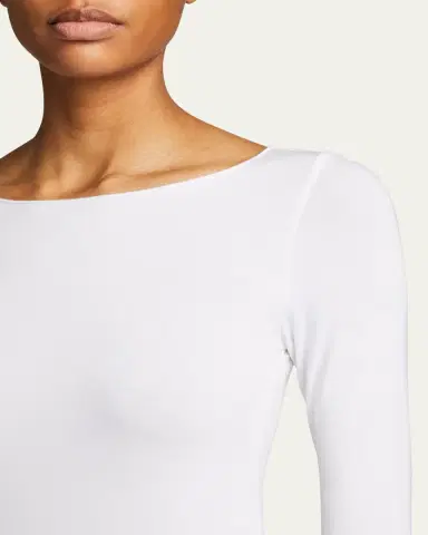 Majestic Filatures Soft-Touch Marrow-Edge Boat-Neck Top | Thumbnail 5