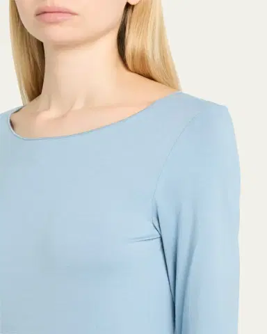 Majestic Filatures Soft-Touch Marrow-Edge Boat-Neck Top | Thumbnail 9