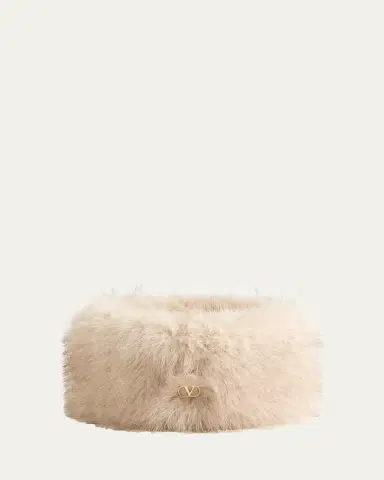 Valentino Garavani VLogo Signature Faux Fur Headband | Thumbnail 3