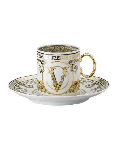 Versace Virtus Gala White AD Cup & Saucer | Thumbnail 1