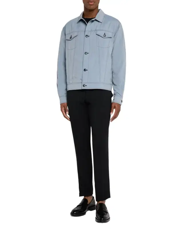 Men's Silk Denim Blouson Jacket