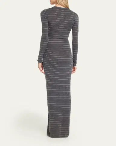 Nanushka Dakoa Buttoned Fine Merino Maxi Dress | Thumbnail 3