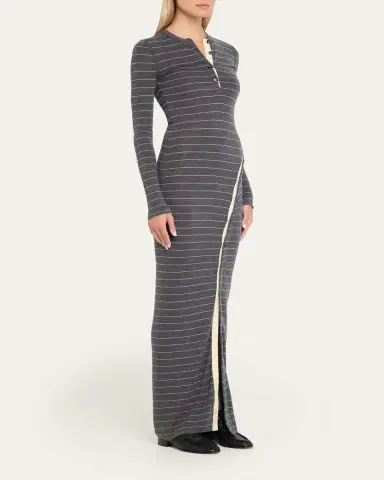 Nanushka Dakoa Buttoned Fine Merino Maxi Dress | Thumbnail 4