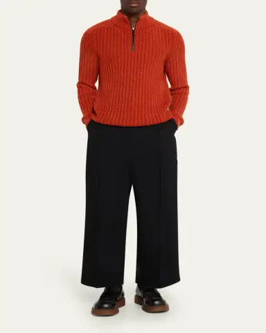 Iris Von Arnim Men's Eugene Half-Zip Cashmere Pullover | Thumbnail 7