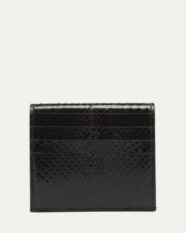 Tom Ford Flap Card Holder in Snake-Embossed Leather | Thumbnail 3