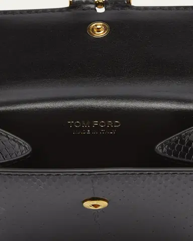 Tom Ford Flap Card Holder in Snake-Embossed Leather | Thumbnail 4