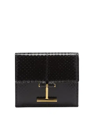Tom Ford Flap Card Holder in Snake-Embossed Leather | Thumbnail 1