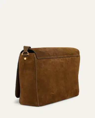 Tom Ford Men's Buckley Suede Large Flap Messenger Bag | Thumbnail 3 Tom Ford Men's Buckley Suede Large Flap Messenger Bag | Thumbnail 3