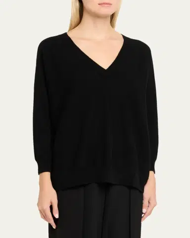Lisa Yang Kenny Cashmere V-Neck Sweater | Thumbnail 9