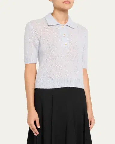 Lisa Yang Masy Cashmere Polo Sweater | Thumbnail 4