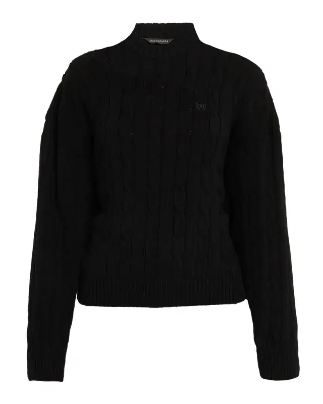 Cable-Knit Crewneck Sweater
