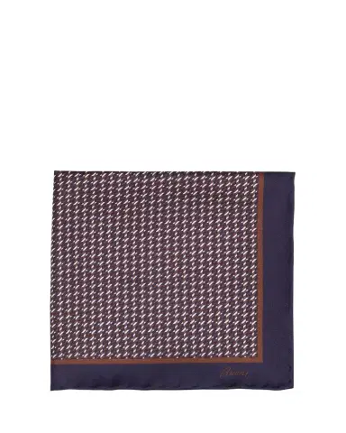 Brioni Men's Geometric Zig-Zag Silk Pocket Square | Thumbnail 1