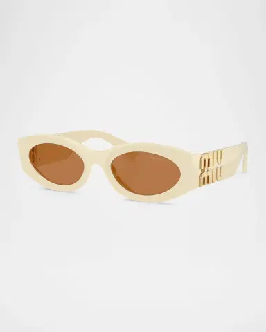 Miu Miu 0MU 11WS Acetate Oval Sunglasses | Thumbnail 2