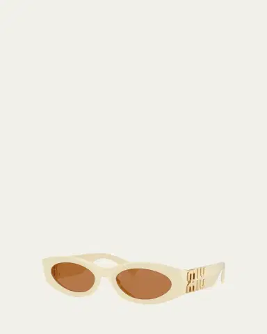Miu Miu 0MU 11WS Acetate Oval Sunglasses | Thumbnail 6