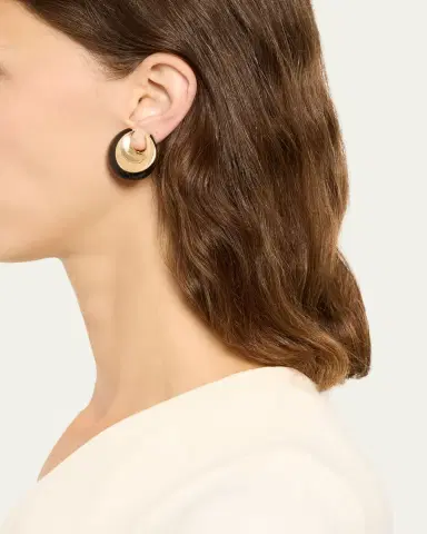 Vhernier Pirouette 18K Rose Gold Ebony Wood Clip Earrings | Thumbnail 2