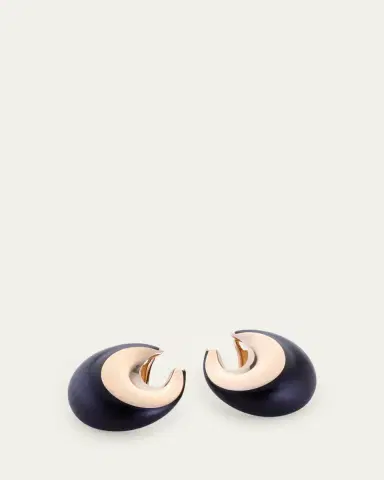 Vhernier Pirouette 18K Rose Gold Ebony Wood Clip Earrings | Thumbnail 3