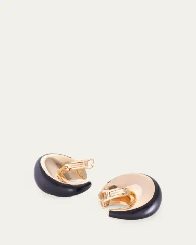 Vhernier Pirouette 18K Rose Gold Ebony Wood Clip Earrings | Thumbnail 4