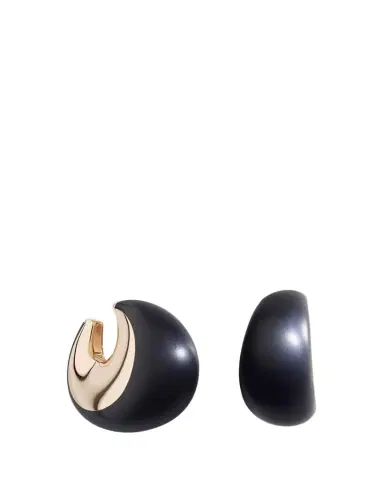 Vhernier Pirouette 18K Rose Gold Ebony Wood Clip Earrings | Thumbnail 1