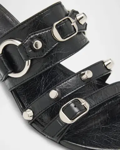 Balenciaga City Leather Block-Heel Sandals | Thumbnail 6 Balenciaga City Leather Block-Heel Sandals | Thumbnail 6