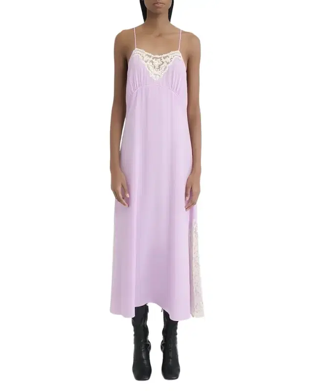 Chloe Lace-Trim Silk Midi Slip Dress