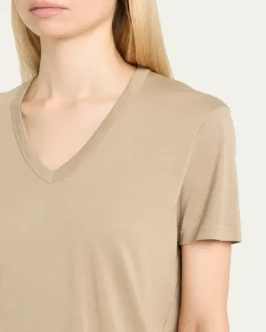 MAJESTIC FILATURES Relaxed Cotton V-Neck Tee | Thumbnail 5