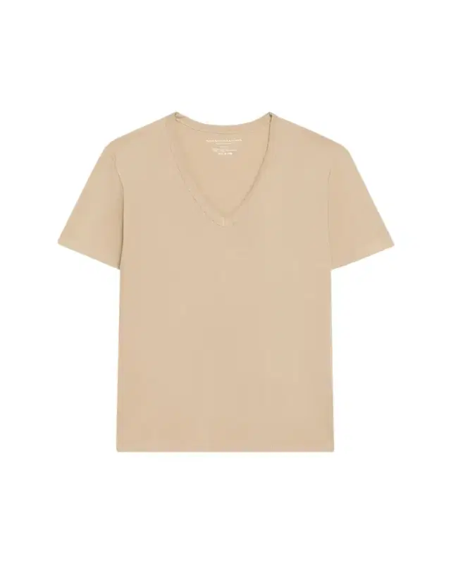Relaxed Cotton V-Neck Tee