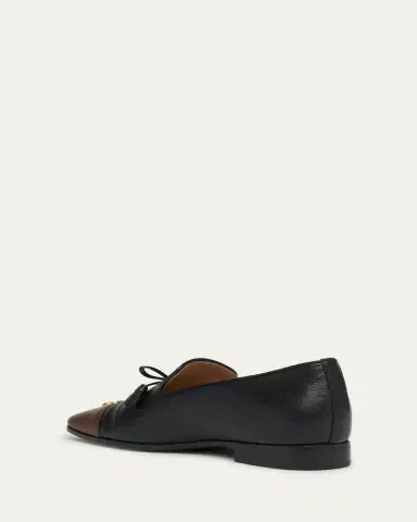 Valentino Garavani Men's Babouchoes Goatskin Cap-Toe Loafers | Thumbnail 4 Valentino Garavani Men's Babouchoes Goatskin Cap-Toe Loafers | Thumbnail 4