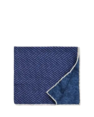 Brunello Cucinelli Men's Chevron-Print Silk Pocket Square | Thumbnail 1 Brunello Cucinelli Men's Chevron-Print Silk Pocket Square | Thumbnail 1