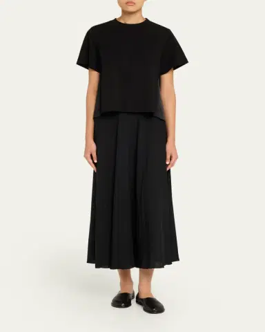 Sacai Short-Sleeve Nylon Cotton T-Shirt | Thumbnail 7 Sacai Short-Sleeve Nylon Cotton T-Shirt | Thumbnail 7
