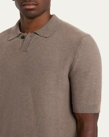 Iris Von Arnim Men's Prinston Short-Sleeve Cashmere Polo | Thumbnail 5